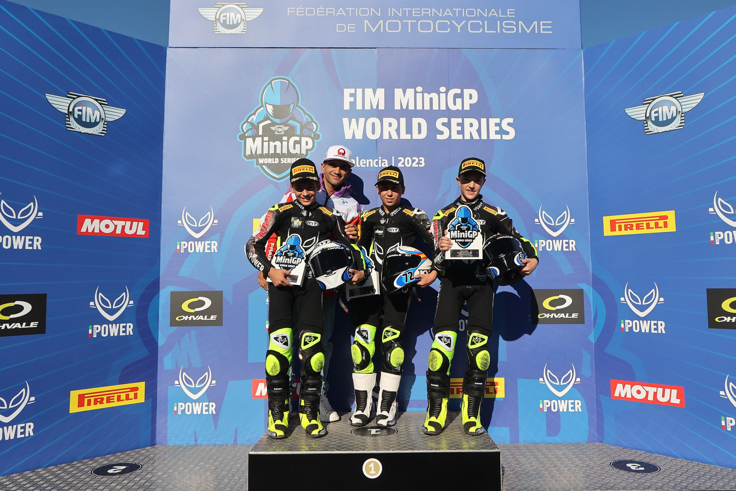 Podium 190cc class FIM MiniGP World Final 2023 | Circuit Ricardo Tormo 