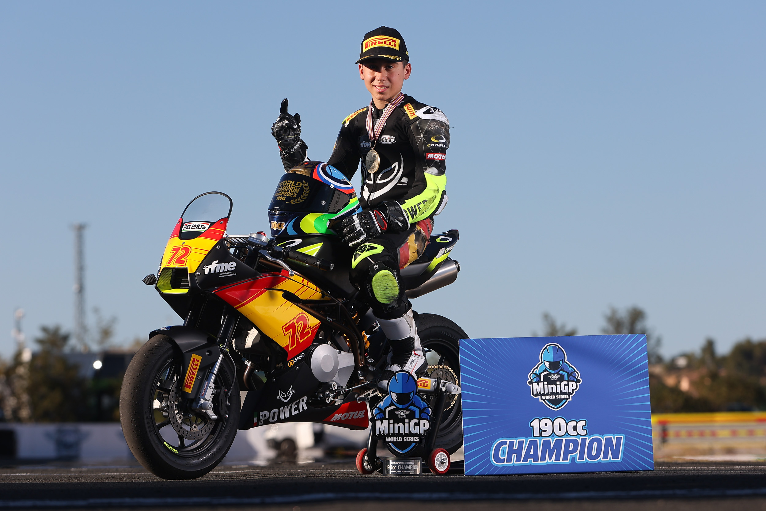 Alvaro Lucas is crowned the 190cc Champion at the Circuit Ricardo Tormo